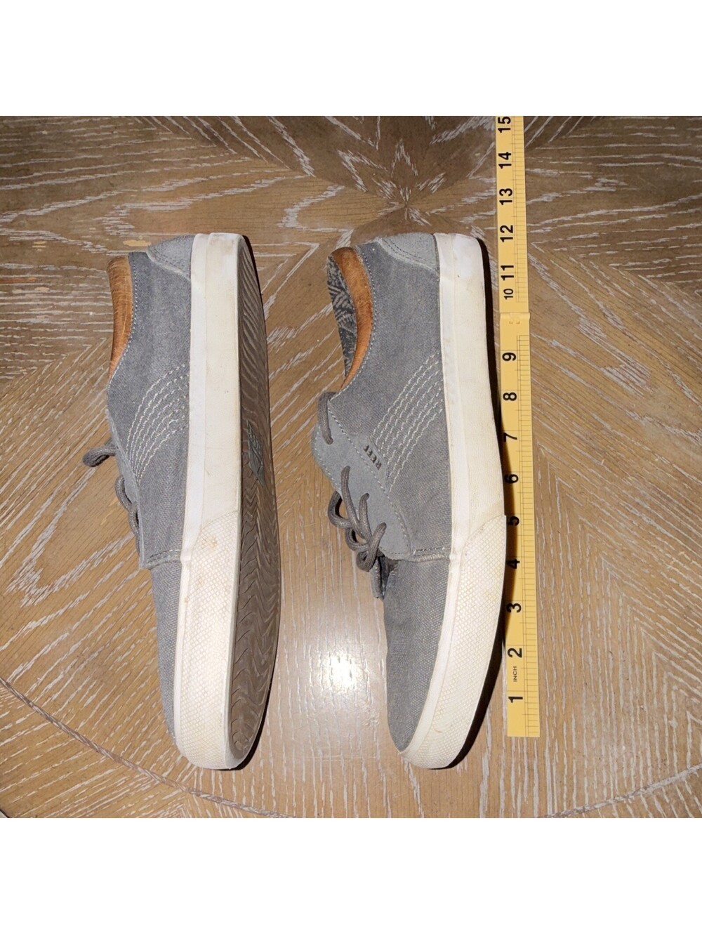 Reef Ridge TX Gray Canvas Lace-Up Sneakers Men's US 9 EU 42 MPN RF003145 - Picture 2 of 9